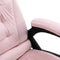 vidaXL - Kantoorstoel - fluweel - roze