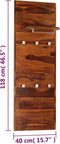 vidaXL - Kapstok - 118x40 - cm - massief - sheeshamhout