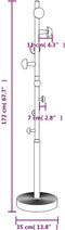 vidaXL - Kapstok - 172 - cm - gepoedercoat - ijzer - roze