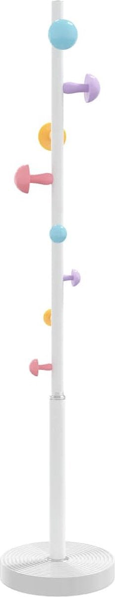 vidaXL - Kapstok - 172 - cm - gepoedercoat - ijzer - wit