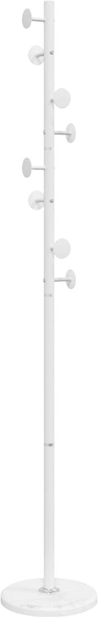 vidaXL - Kapstok - 176 - cm - gepoedercoat - ijzer - wit