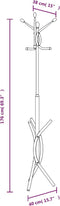 vidaXL - Kapstok - 176 - cm - gepoedercoat - ijzer - wit