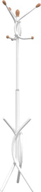 vidaXL - Kapstok - 176 - cm - gepoedercoat - ijzer - wit