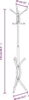 vidaXL - Kapstok - 176 - cm - gepoedercoat - ijzer - zwart