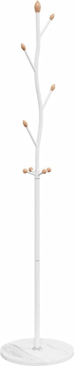 vidaXL - Kapstok - 177 - cm - gepoedercoat - ijzer - wit