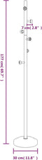 vidaXL - Kapstok - 177 - cm - gepoedercoat - ijzer - wit