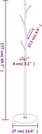 vidaXL - Kapstok - 177 - cm - gepoedercoat - ijzer - wit