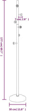 vidaXL - Kapstok - 177 - cm - gepoedercoat - ijzer - zwart