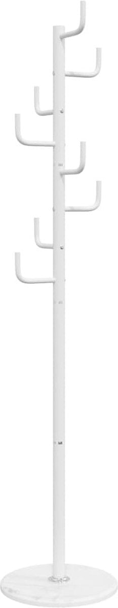 vidaXL - Kapstok - 183 - cm - gepoedercoat - ijzer - wit