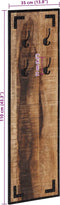 vidaXL - Kapstok - 35x8x110 - cm - massief - ruw - mangohout