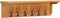 vidaXL - Kapstok - 60x16x16 - cm - massief - eikenhout