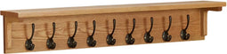 vidaXL - Kapstok - 90x16x16 - cm - massief - eikenhout