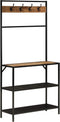 vidaXL - Kapstok - 90x35x180 - cm - massief - mangohout - en - ijzer