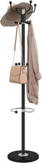 vidaXL - Kapstok - met - parapluhouder - 180 - cm - gepoedercoat - ijzer - zwart