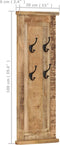 vidaXL - Kapstokken - 2 - st - 38x100 - cm - massief - mangohout