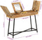 vidaXL - Kaptafel - 105x35x75 - cm - massief - ruw - mangohout - en - ijzer
