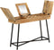 vidaXL - Kaptafel - 105x35x75 - cm - massief - ruw - mangohout - en - ijzer
