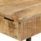 vidaXL - Kaptafel - 105x35x75 - cm - massief - ruw - mangohout - en - ijzer