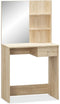 vidaXL - Kaptafel - 75x40x141 - cm - bewerkt - hout - eikenkleurig