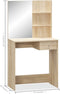 vidaXL - Kaptafel - 75x40x141 - cm - bewerkt - hout - eikenkleurig