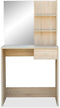 vidaXL - Kaptafel - 75x40x141 - cm - bewerkt - hout - eikenkleurig
