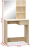 vidaXL - Kaptafel - 75x40x141 - cm - bewerkt - hout - eikenkleurig