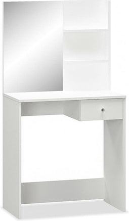 vidaXL - Kaptafel - 75x40x141 - cm - bewerkt - hout - wit