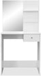 vidaXL - Kaptafel - 75x40x141 - cm - bewerkt - hout - wit