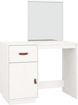 vidaXL - Kaptafel - 95x50x134 - cm - massief - grenenhout - wit