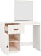 vidaXL - Kaptafel - 95x50x134 - cm - massief - grenenhout - wit
