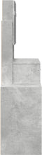 vidaXL - Kaptafel - met - kastje - 80x35x132 - cm - betongrijs