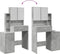 vidaXL - Kaptafel - met - kastje - 80x35x132 - cm - betongrijs