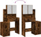 vidaXL - Kaptafel - met - kastje - 80x35x132 - cm - gerookt - eikenkleurig