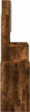 vidaXL - Kaptafel - met - kastje - 80x35x132 - cm - gerookt - eikenkleurig