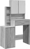 vidaXL - Kaptafel - met - kastje - 80x35x132 - cm - grijs - sonoma - eikenkleurig