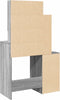 vidaXL - Kaptafel - met - kastje - 80x35x132 - cm - grijs - sonoma - eikenkleurig