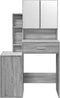 vidaXL - Kaptafel - met - kastje - 80x35x132 - cm - grijs - sonoma - eikenkleurig