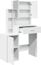 vidaXL - Kaptafel - met - kastje - 80x35x132 - cm - wit