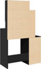 vidaXL - Kaptafel - met - kastje - 80x35x132 - cm - zwart