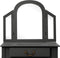 vidaXL - Kaptafel - met - kruk - 65x36x128 - cm - paulowniahout - MDF - grijs