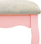 vidaXL - Kaptafel - met - kruk - 65x36x128 - cm - paulowniahout - MDF - roze