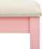vidaXL - Kaptafel - met - kruk - 65x36x128 - cm - paulowniahout - MDF - roze