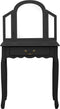 vidaXL - Kaptafel - met - kruk - 65x36x128 - cm - paulowniahout - MDF - zwart