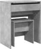 vidaXL - Kaptafel - met - krukje - 60x40x113,5 - cm - betongrijs