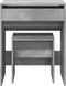 vidaXL - Kaptafel - met - krukje - 60x40x113,5 - cm - betongrijs