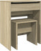 vidaXL - Kaptafel - met - krukje - 60x40x113,5 - cm - sonoma - eikenkleurig