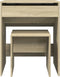 vidaXL - Kaptafel - met - krukje - 60x40x113,5 - cm - sonoma - eikenkleurig