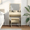 vidaXL - Kaptafel - met - krukje - 60x40x113,5 - cm - sonoma - eikenkleurig