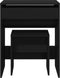 vidaXL - Kaptafel - met - krukje - 60x40x113,5 - cm - zwart