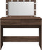vidaXL - Kaptafel - met - LED - 100x40x120 - cm - bruin - eikenkleurig